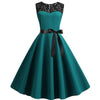 Zielona Koronkowa Sukienka W Stylu Vintage