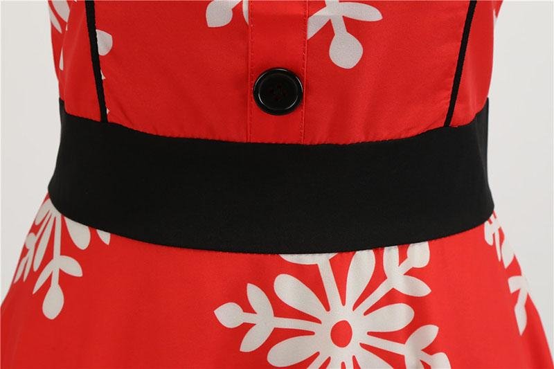 Sukienka Vintage W Płatki Śniegu