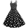 Sukienka Vintage Rockabilly W Czarne Białe Kropki