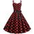 Sukienka Vintage Rockabilly W Czarne Czerwone Kropki