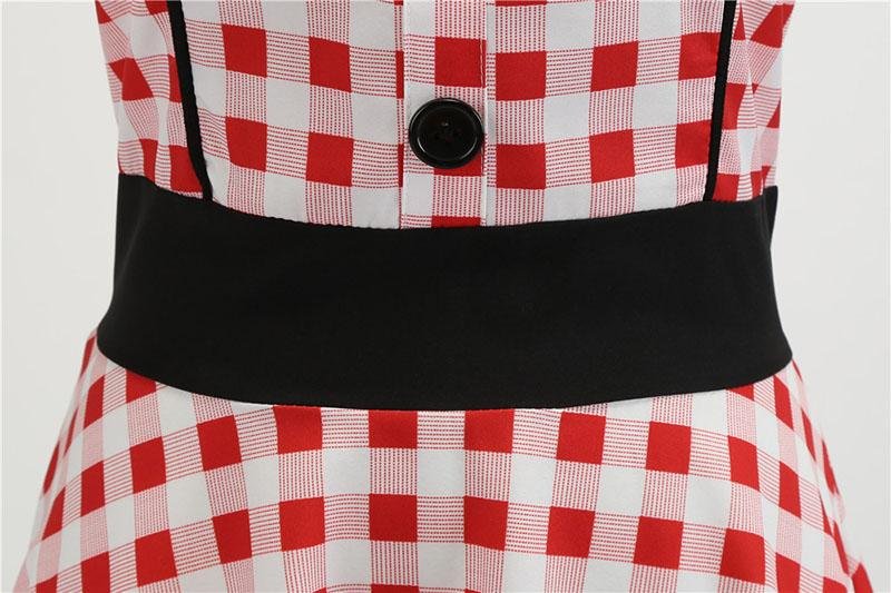 Czerwono-Biała Sukienka Vintage