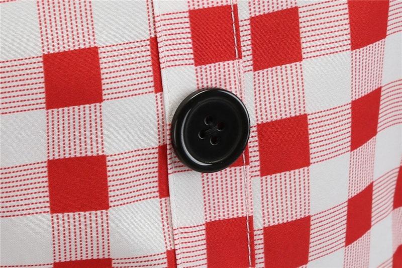 Czerwono-Biała Sukienka Vintage