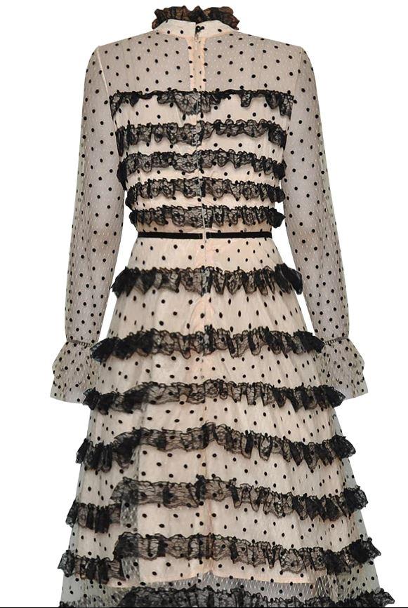 Różowa Sukienka Vintage Z Lat 40