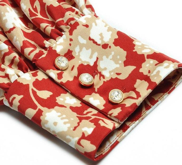 Czerwona Sukienka W Kwiaty W Stylu Vintage Z Lat 40