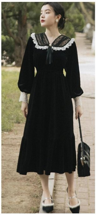 Czarna Sukienka W Stylu Vintage Z Lat 40